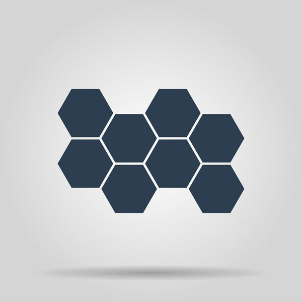 Honeycomb sign icon. Honey cells symbol.