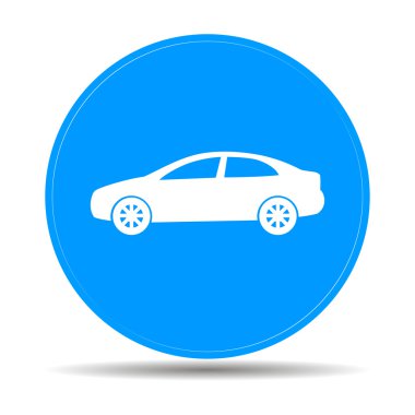 Araba icon.car simgesi. Düz tasarım stili