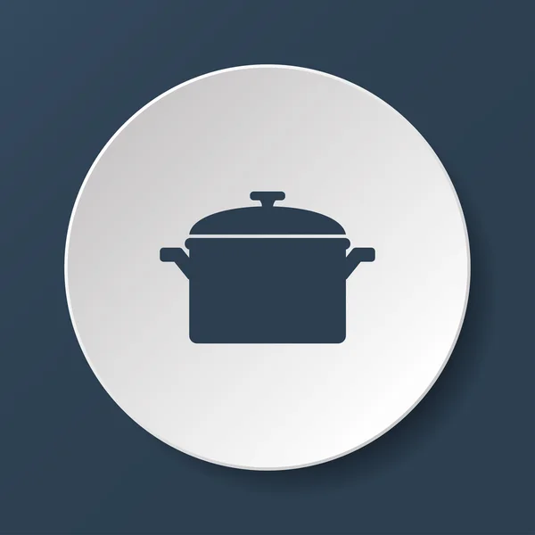 Saucepan icon. Vector illustration. — Stock Vector