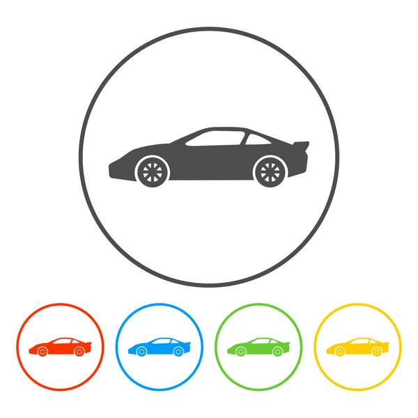 Bil icon.car ikon. Platt designerstil — Stock vektor