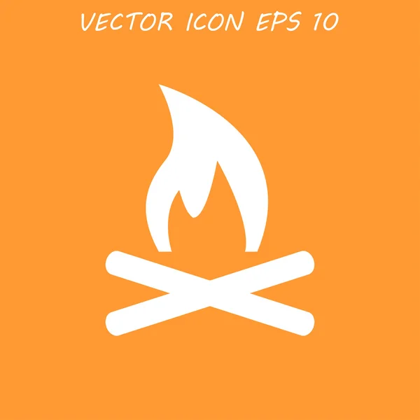 Векторная иллюстрация значка огня — стоковый вектор