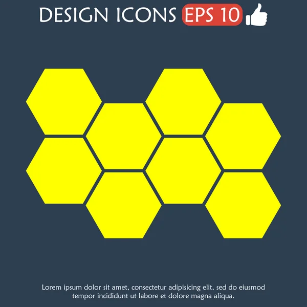 Honeycomb sign icon. Honey cells symbol. — Stock Vector