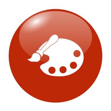 Fırça simgesini illüstrasyon. vektör