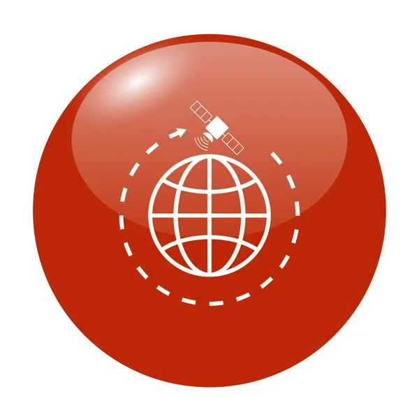 Illustratie van globe symbool en satellieten. EPS. — ストックベクタ