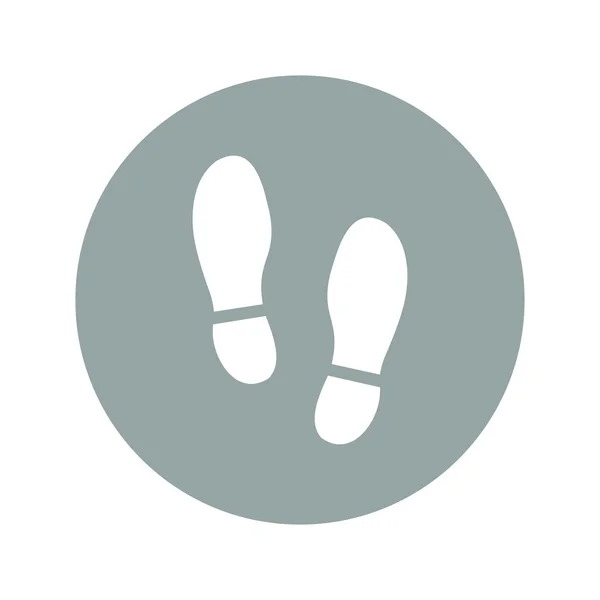 Impronta suole scarpe icon.shoes stampa icon.vector illustrazione — Vettoriale Stock