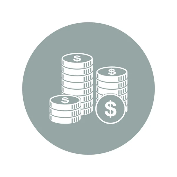 Stack of coins icon — Stock Vector