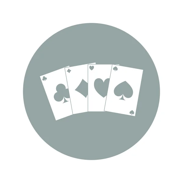 Hrací karty ikona — Stockový vektor