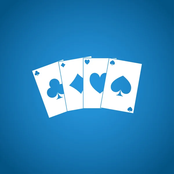 Jugar a las cartas icono — Vector de stock