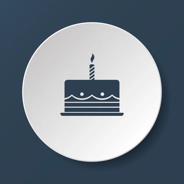 Icono web de pastel de cumpleaños — Vector de stock