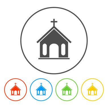 Kilise ikonu. Vektör İllüstrasyonu