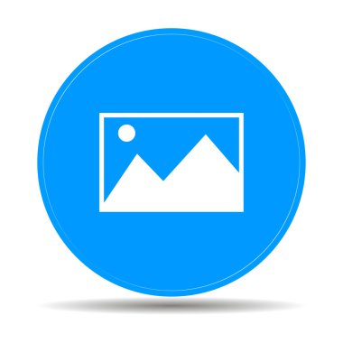 Fotoğraf resim web simgesi düz tarzı