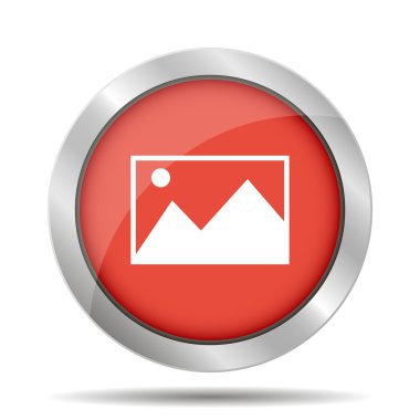 Fotoğraf resim web simgesi düz tarzı