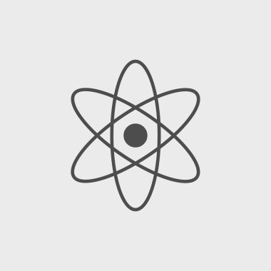 soyut fizik bilim modeli simgesini, vektör çizim.