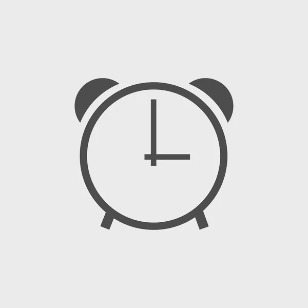 Icono del reloj, ilustración vectorial. estilo de diseño plano — Vector de stock