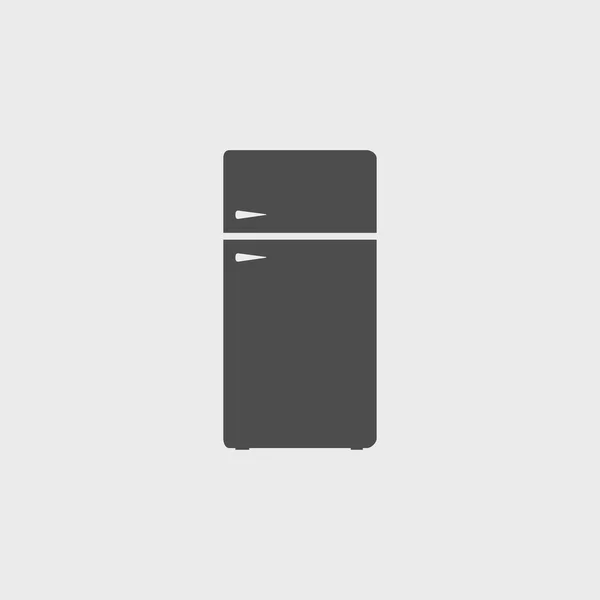 Εικόνα της ψυγείο στο κουμπί γυαλιστερό. EPS-10 — Διανυσματικό Αρχείο