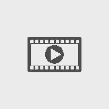 video simgesi. düz tasarım stili. vektör eps 10.