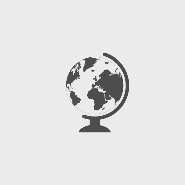 Geografía escuela tierra globo web icono. ilustración vectorial . — Vector de stock