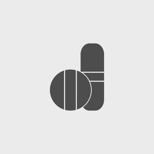 Medicinska piller tecken ikon. vektor. — Stock vektor