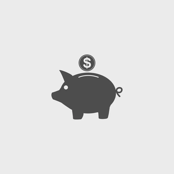 Vector piggy bank icon — Stock Vector