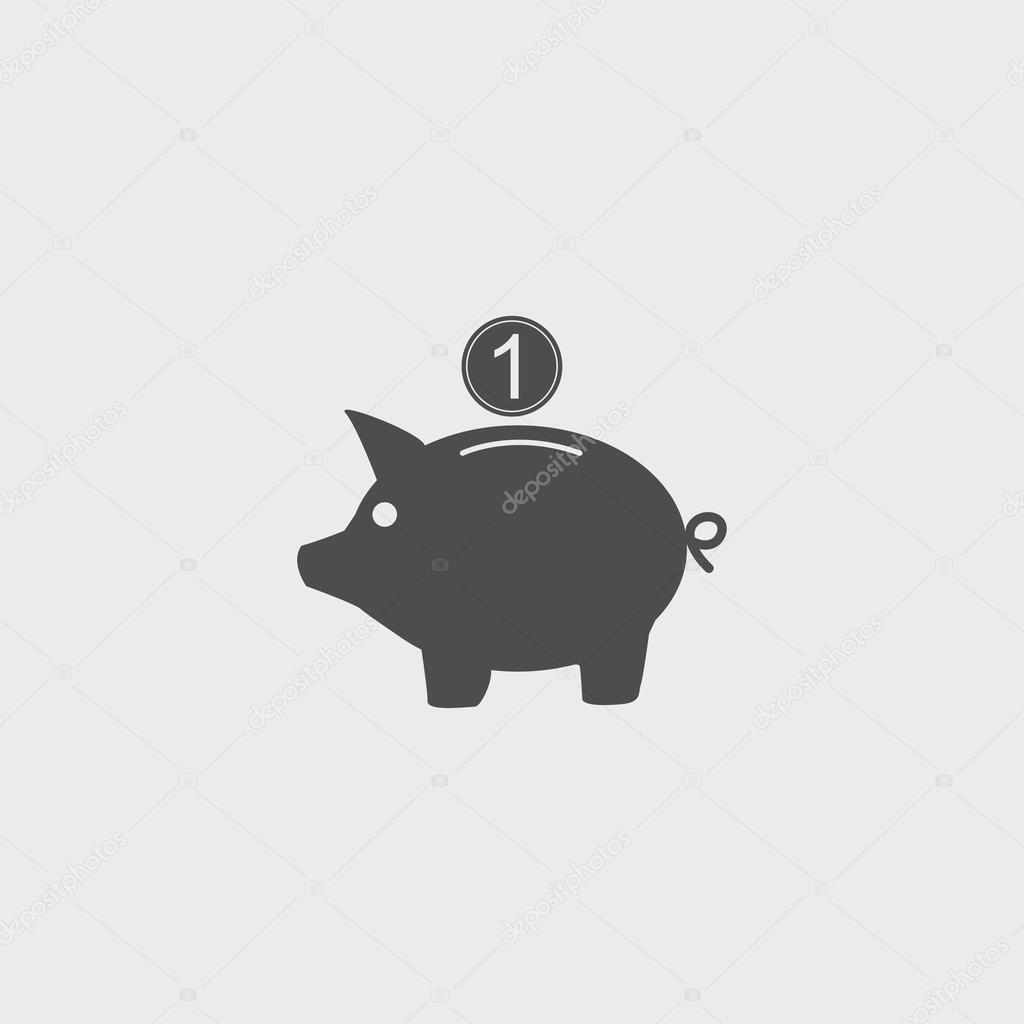 Vector piggy bank icon