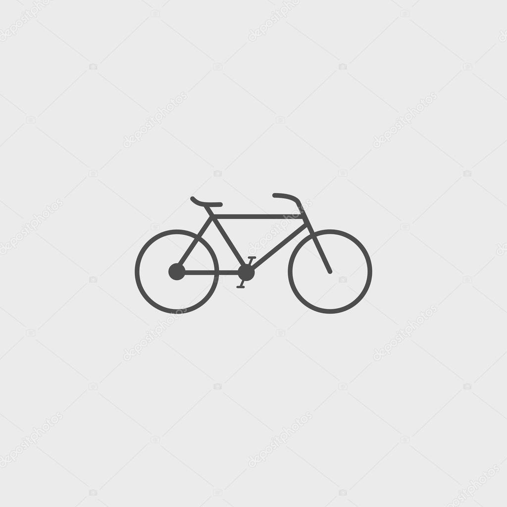 Minimalistic bicycle icon. Vector, EPS 10