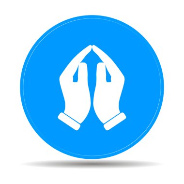 Eller simgesini dua, illüstrasyon vektör.