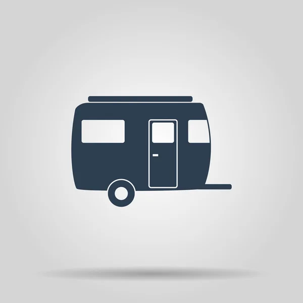 Camping trailer vector icon — Stock Vector