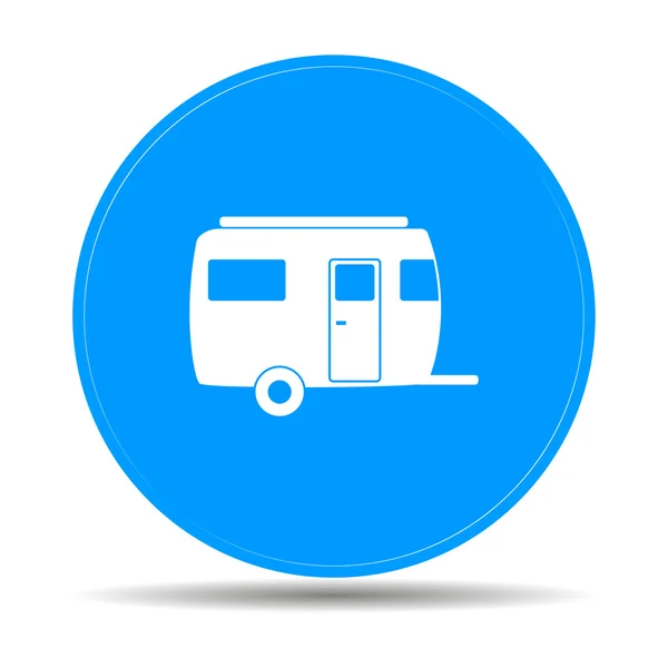 Camping trailer vector icon — Stock Vector