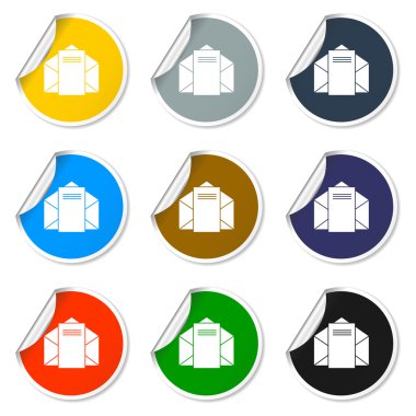 Zarf posta simgesi. düz tasarım stili.