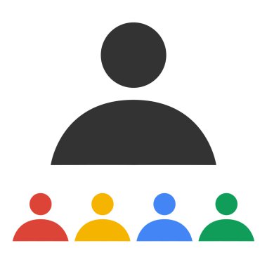 iş adamının düz simgesi