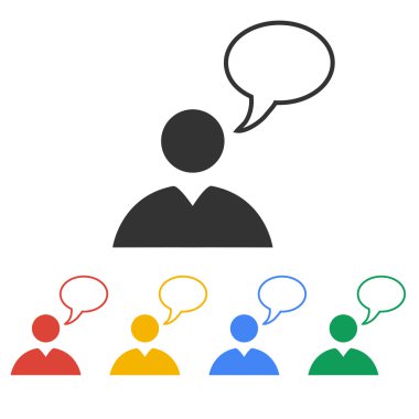 iş adamının düz simgesi