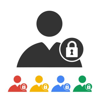 Kullanıcı simgesi, kilit simgesi