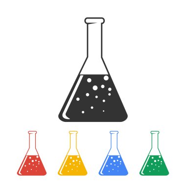 laboratuvar cam kutsal kişilerin resmi, vektör çizim. düz tasarım stili
