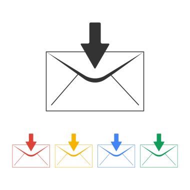 Zarf posta simgesi. düz tasarım stili.