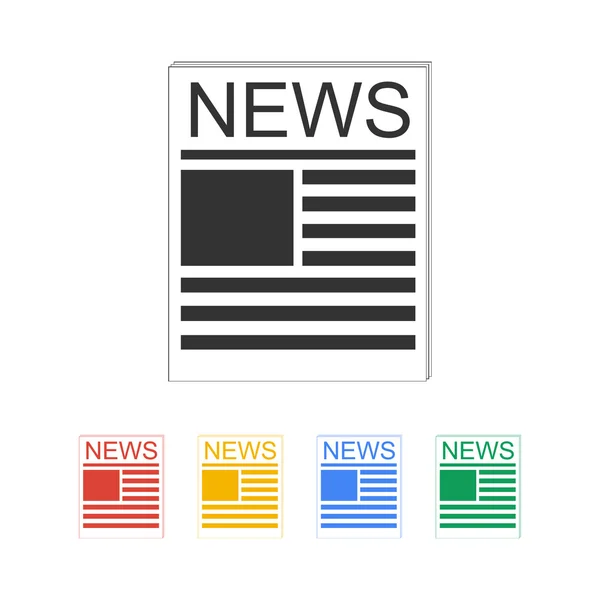Flache Ikone der Nachrichten — Stockvektor