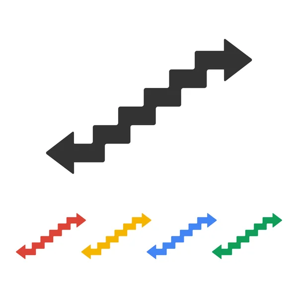 Símbolo de escalera. Estilo de diseño plano . — Archivo Imágenes Vectoriales