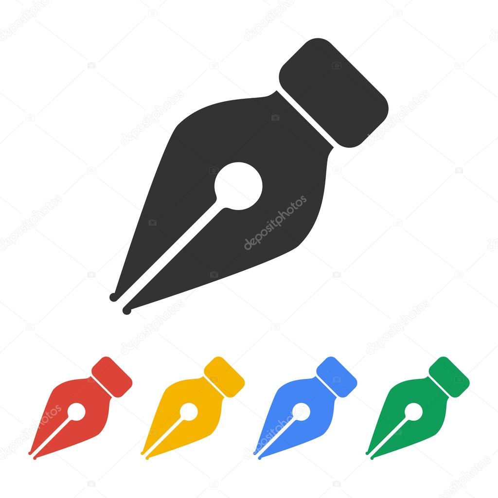 Ink pen Icon Isolated
