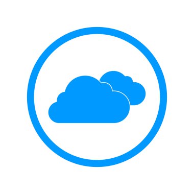 bulut simgesi, vektör illüstrasyonu.