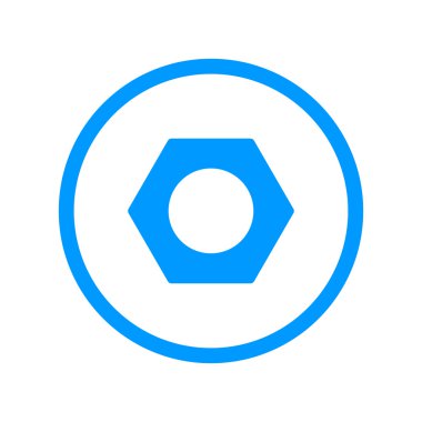 vektör somun düz simgesi