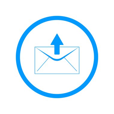 Zarf posta simgesi. düz tasarım stili.