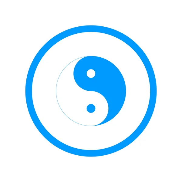 Símbolo Yin Yang - Ilustración vectorial en blanco y negro . — Vector de stock