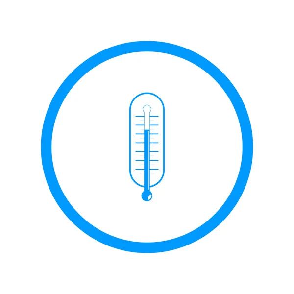 Flat style with long shadows, thermometer vector icon illustration. — Stock Vector