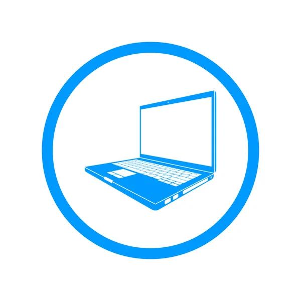 Icono del ordenador portátil ilustración — Vector de stock