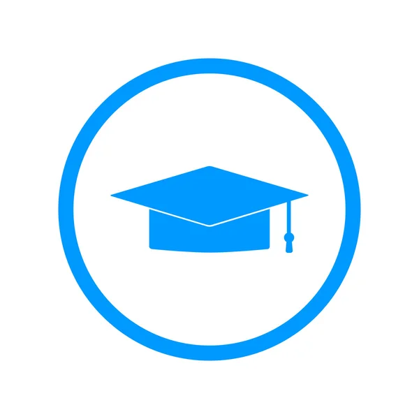 Graduatie cap pictogram — Stockvector