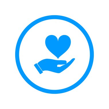 Vector Icon - kalp tutan eller