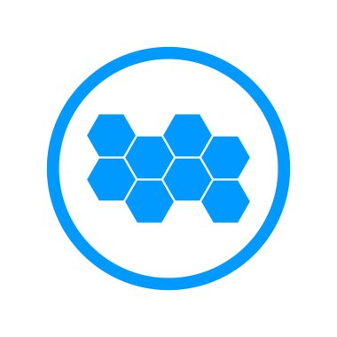 Petek işareti simgesi. Tatlım hücre simgesi.