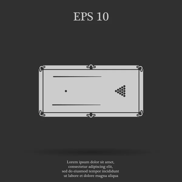 Zwembad of biljart tafel symbool — Stockvector