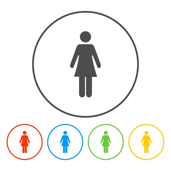 Vrouw - vector pictogram — Stockvector