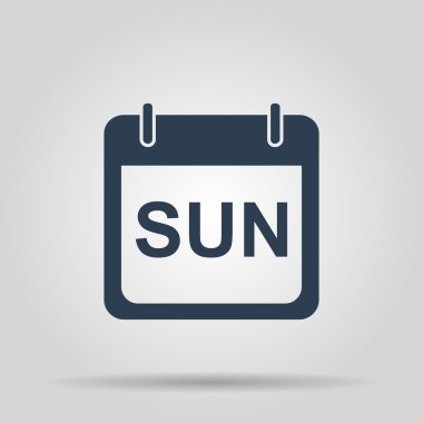 Haftanın günleri. Modern tasarım düz stil ikonu