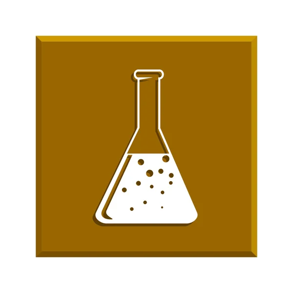 Laboratorium glas pictogram, vectorillustratie. platte ontwerpstijl — Stockvector